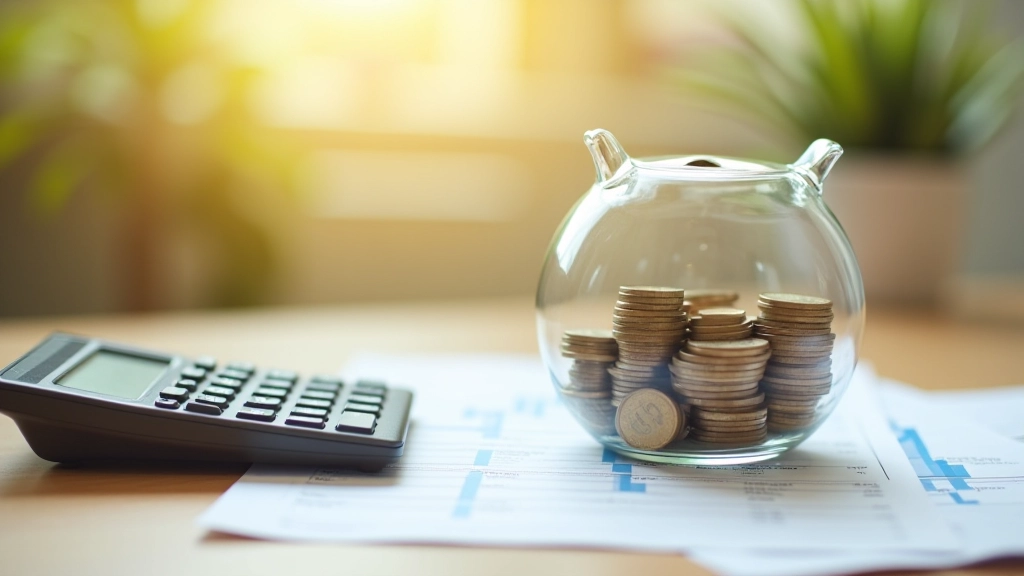 Familie spart Geld mit Spardose und Finanzplan für die Zukunft