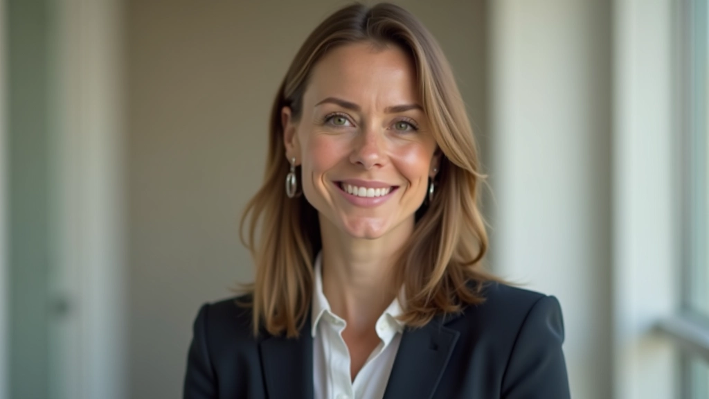 Portrait von Anna, Vermögensberaterin mit professionellem Ausdruck, Porträtaufnahme von Brust aufwärts